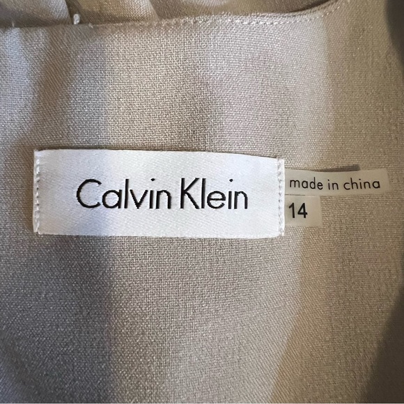 Calvin Klein Sleeveless Color Block Fit & Flare Dress - Picture 7 of 8